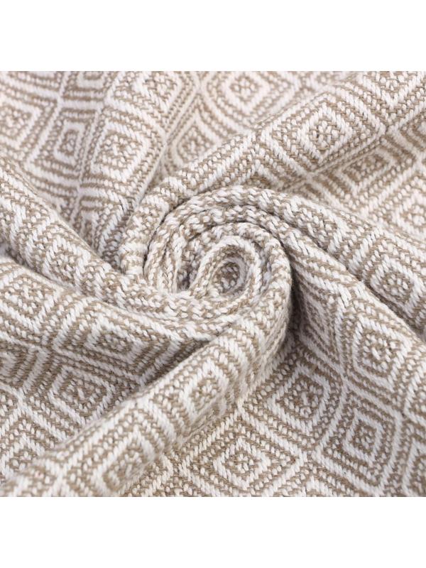 Плед Этель Diamond 200х220± 5 см, 450 гр/м2, цвет бежевый, хлопок 100%