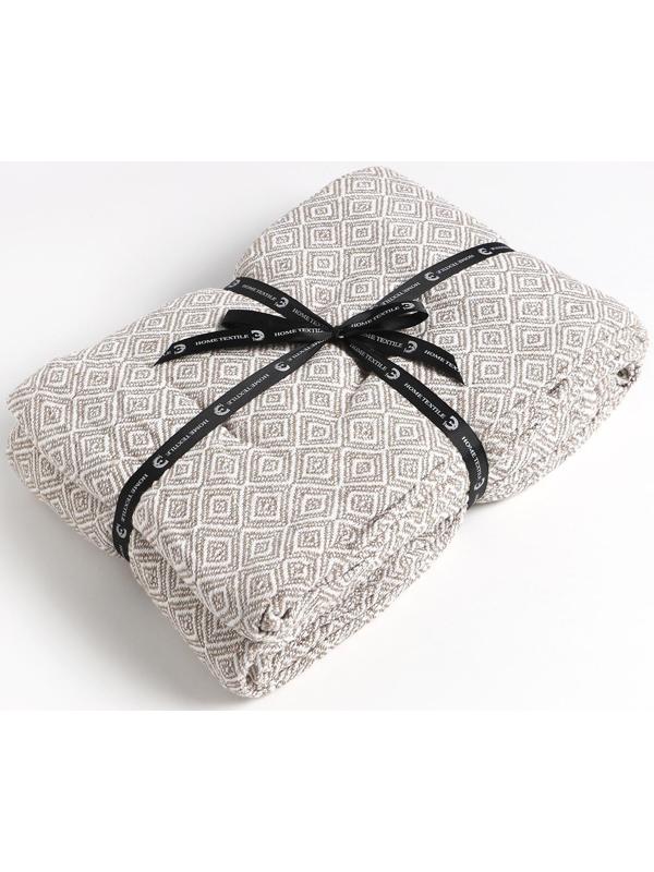 Плед Этель Diamond 200х220± 5 см, 450 гр/м2, цвет бежевый, хлопок 100%