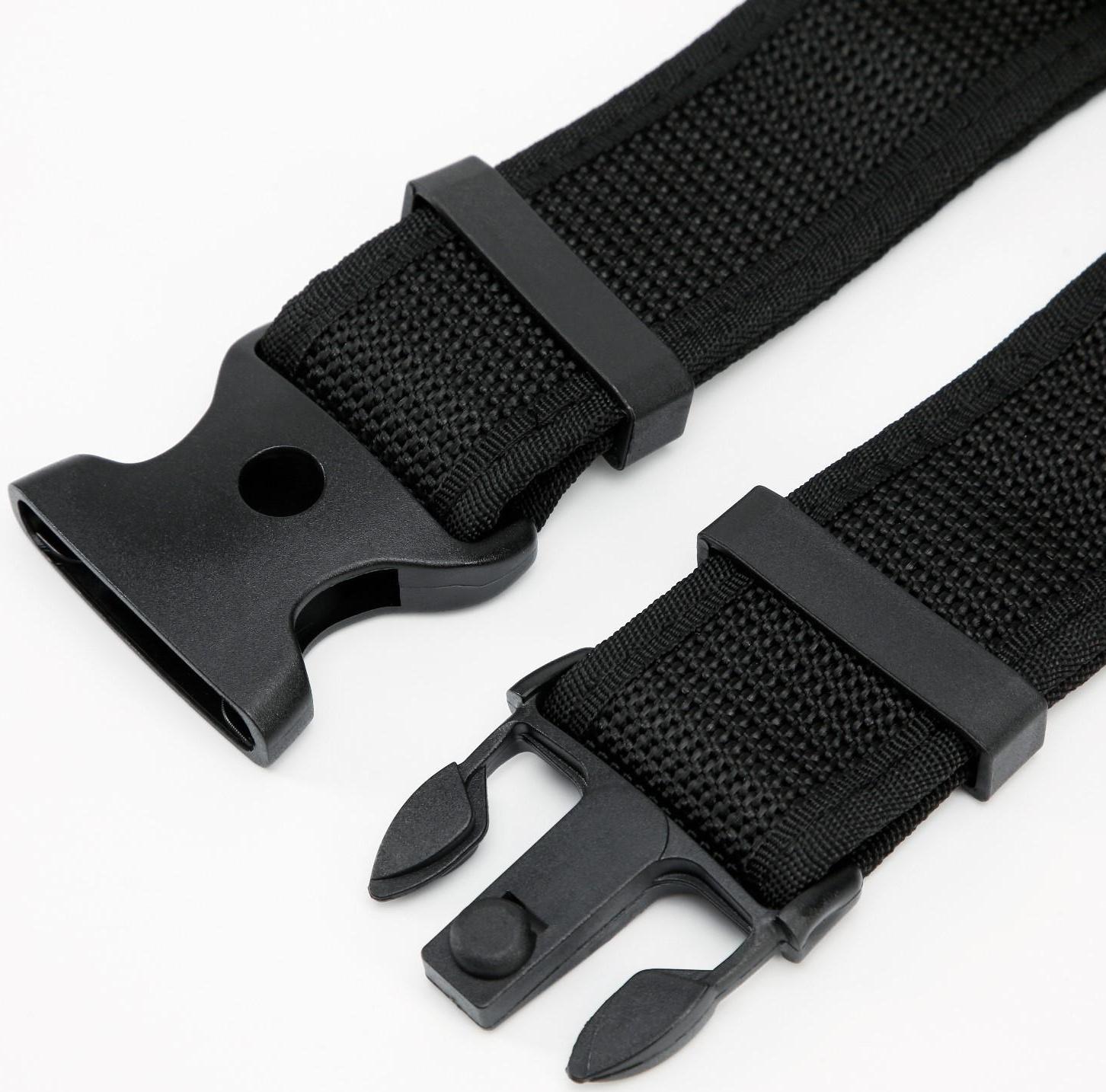 Ремень тактический, 125 см, ширирна 5 см, пряжка пластик, черный