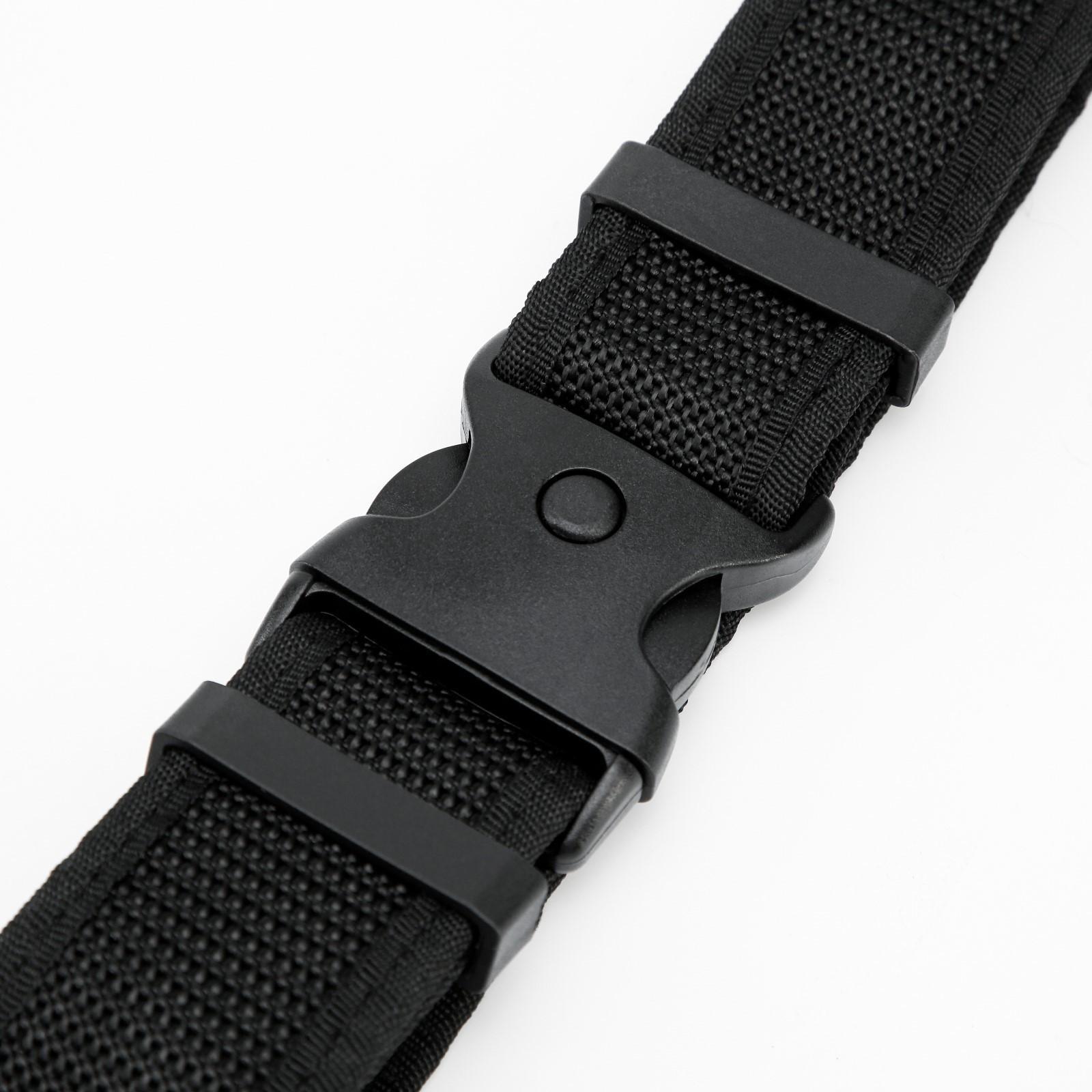 Ремень тактический, 125 см, ширирна 5 см, пряжка пластик, черный