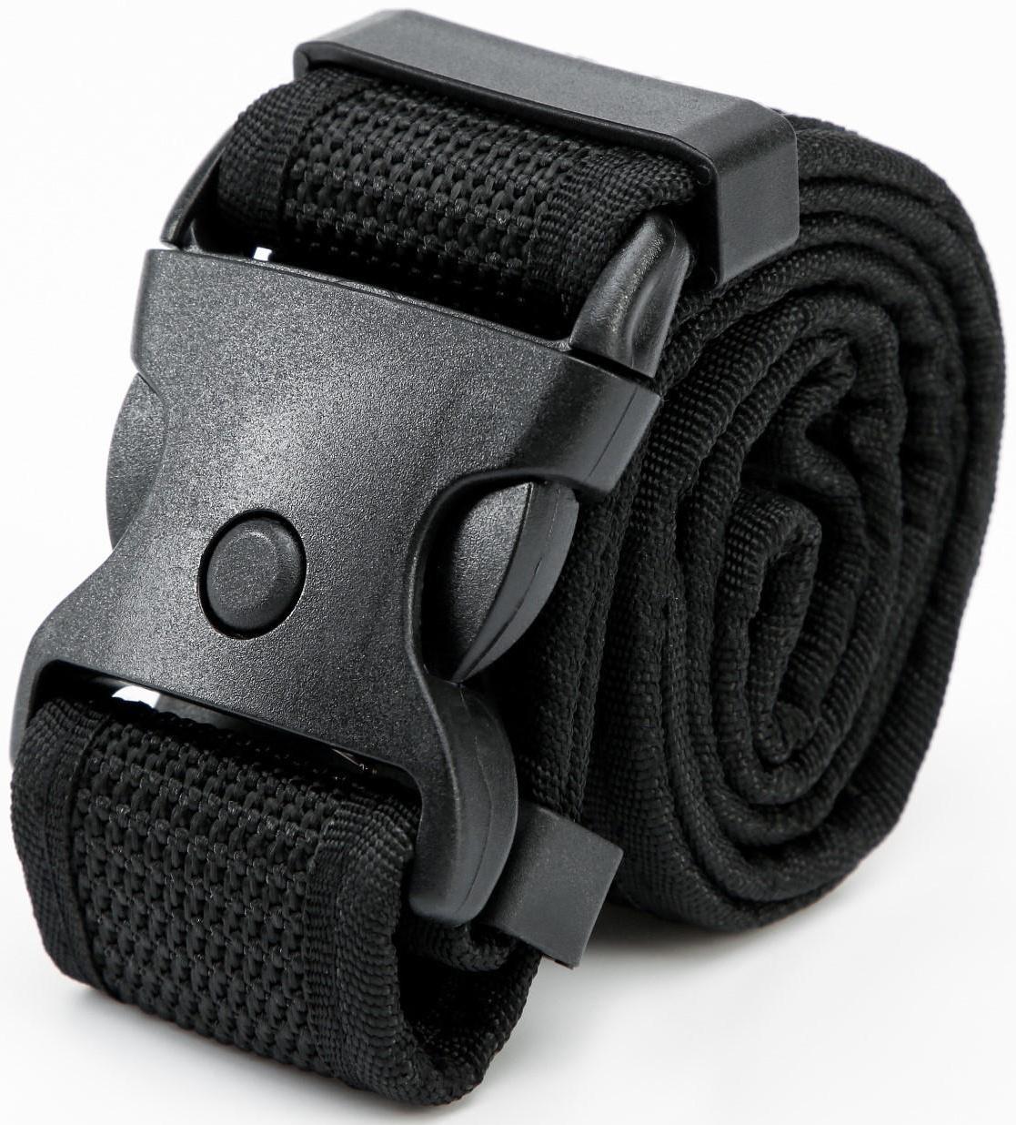 Ремень тактический, 125 см, ширирна 5 см, пряжка пластик, черный