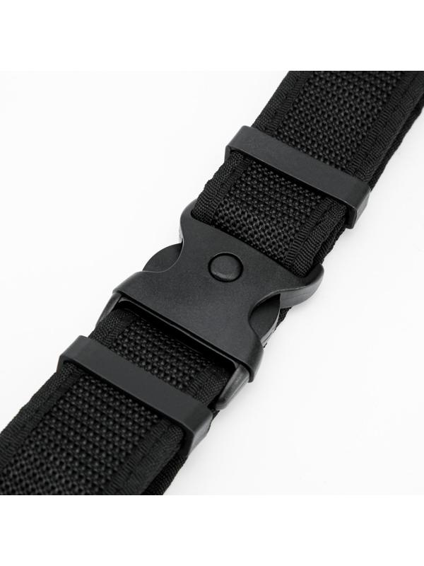 Ремень тактический, 125 см, ширирна 5 см, пряжка пластик, черный