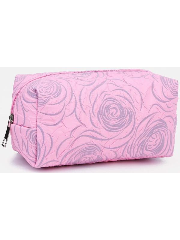 Набор косметичек 2 в 1 на молнии, цвет розовый