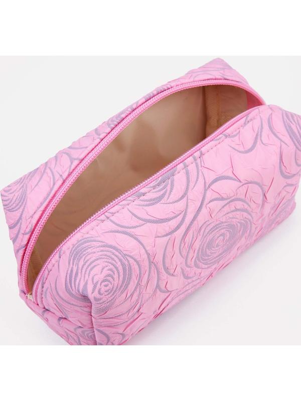 Набор косметичек 2 в 1 на молнии, цвет розовый