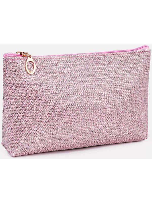 Набор косметичек 3 в 1 на молнии, цвет розовый