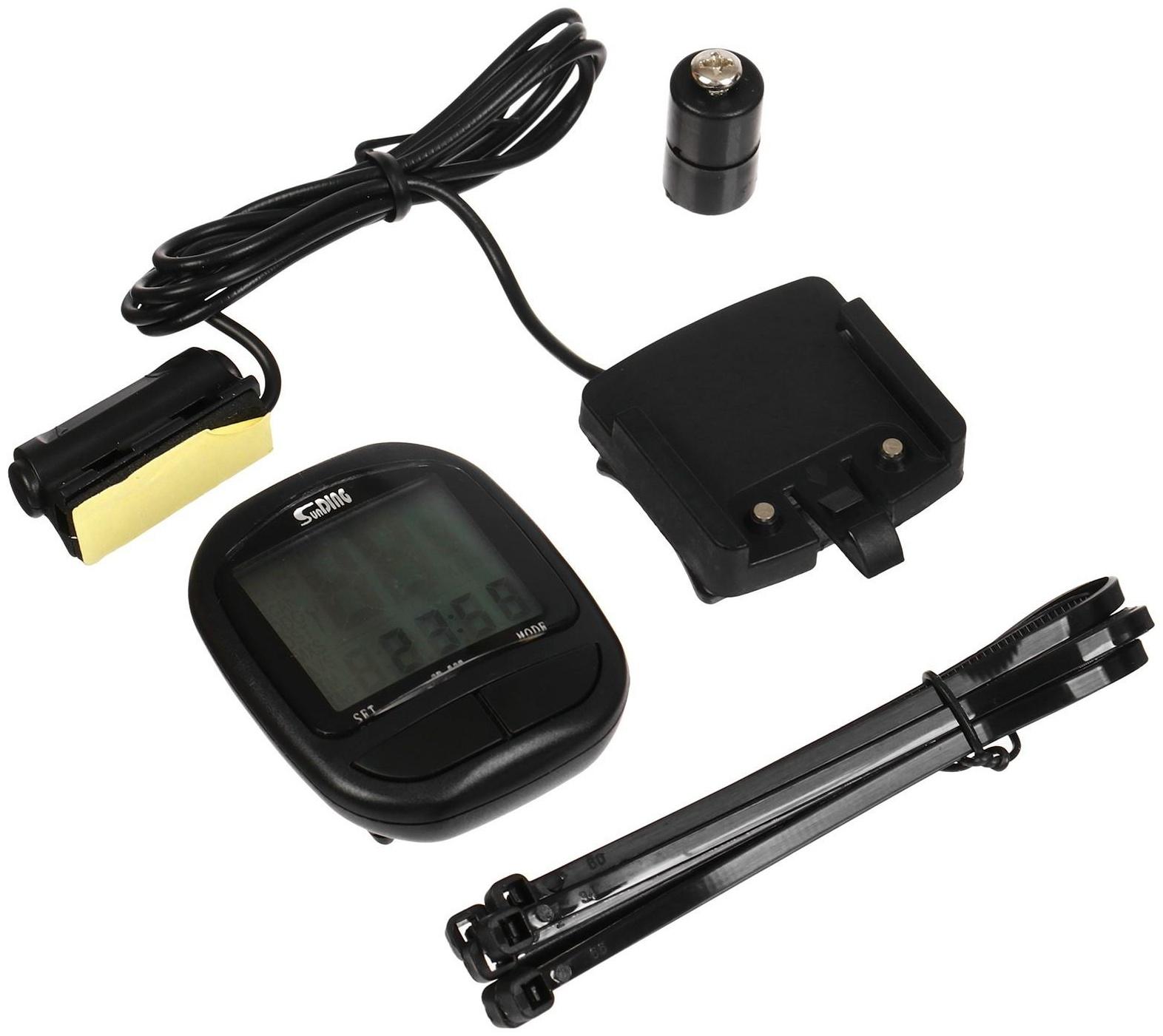 Велокомпьютер 15 функций, проводной SD-587