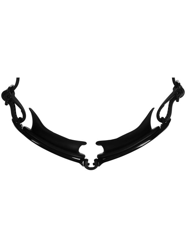 Очки для плавания + набор носовых перемычек, цвет чёрный