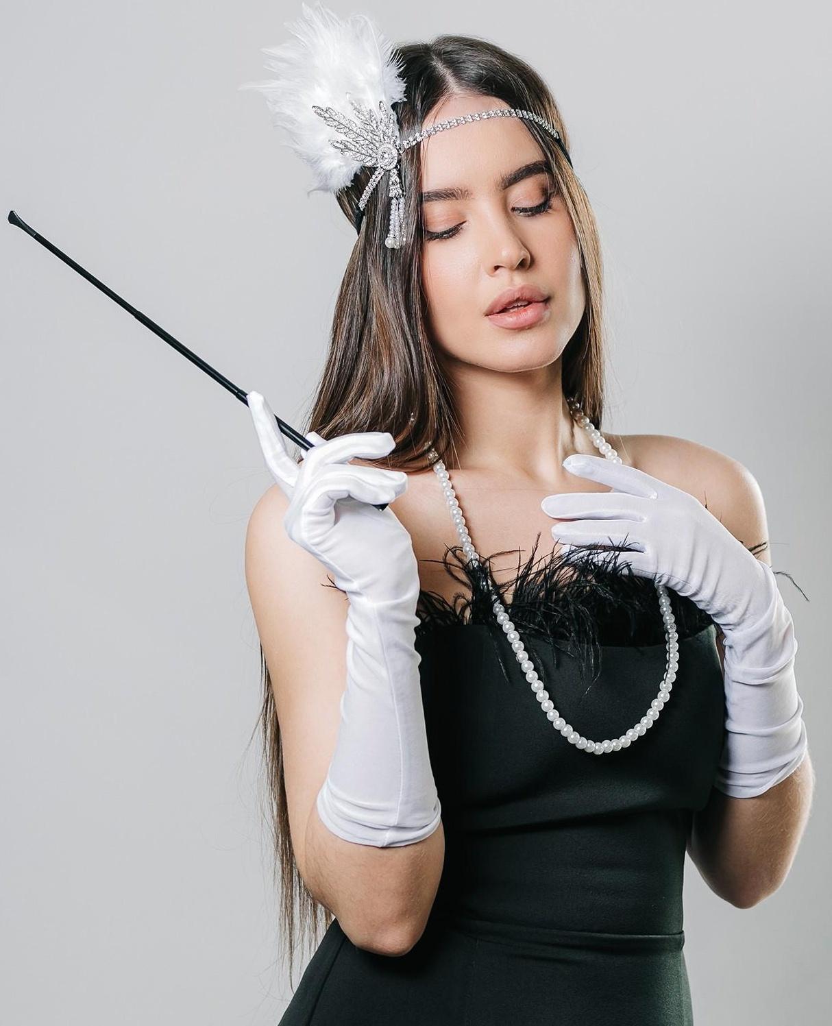 Карнавальный набор «Вечеринка» (повязка+бусы+перчатки+мундштук)