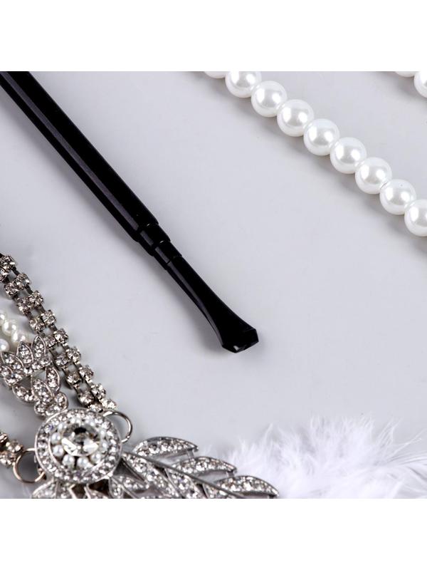 Карнавальный набор «Вечеринка» (повязка+бусы+перчатки+мундштук)