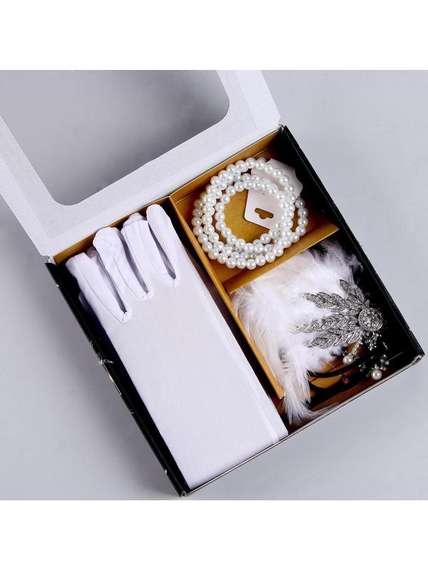 Карнавальный набор «Вечеринка» (повязка+бусы+перчатки+мундштук)