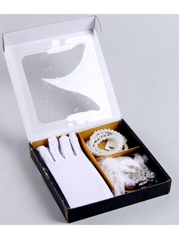 Карнавальный набор «Вечеринка» (повязка+бусы+перчатки+мундштук)