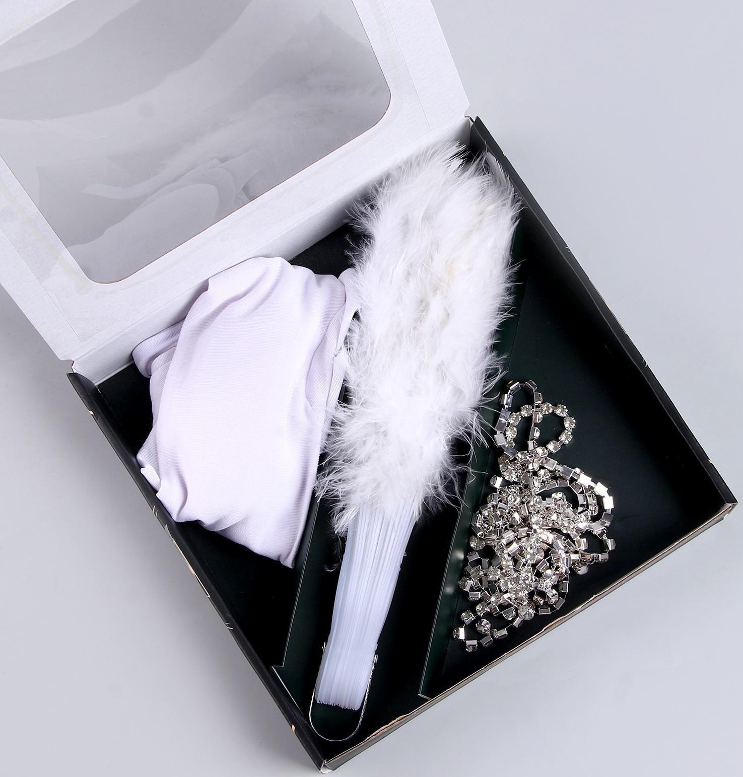 Карнавальный набор «Шик» (веер+перчатки+украшение на голову)