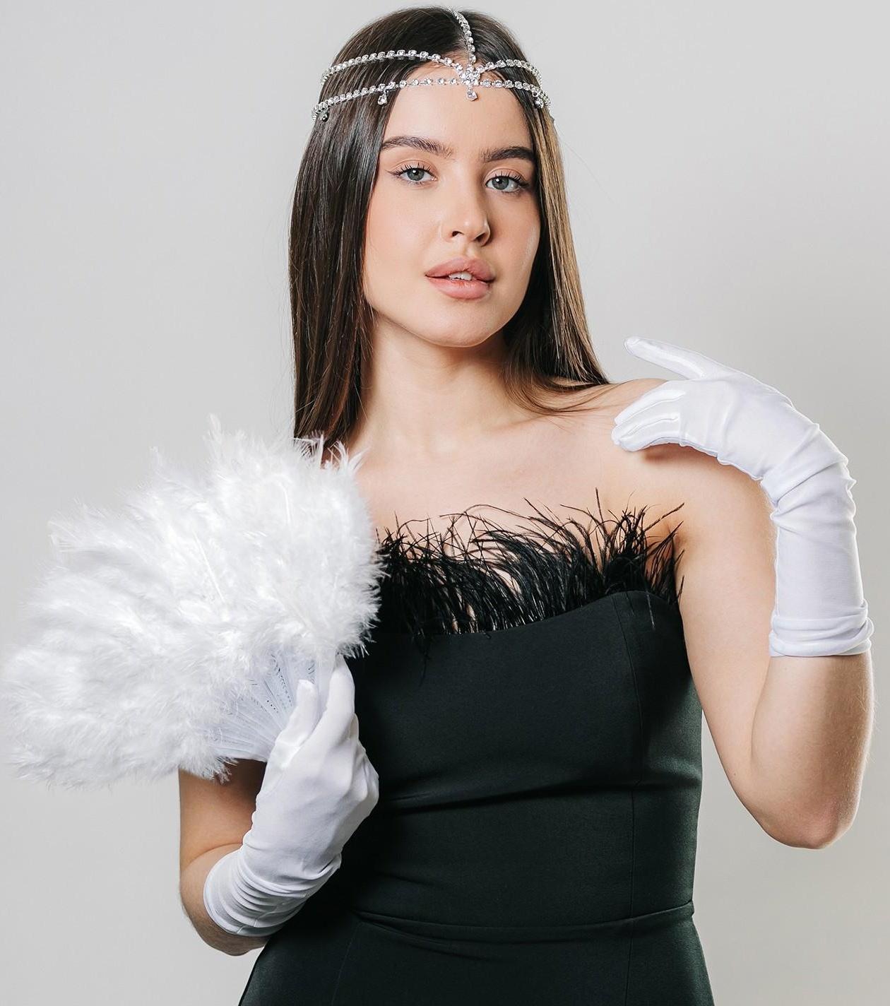 Карнавальный набор «Шик» (веер+перчатки+украшение на голову)