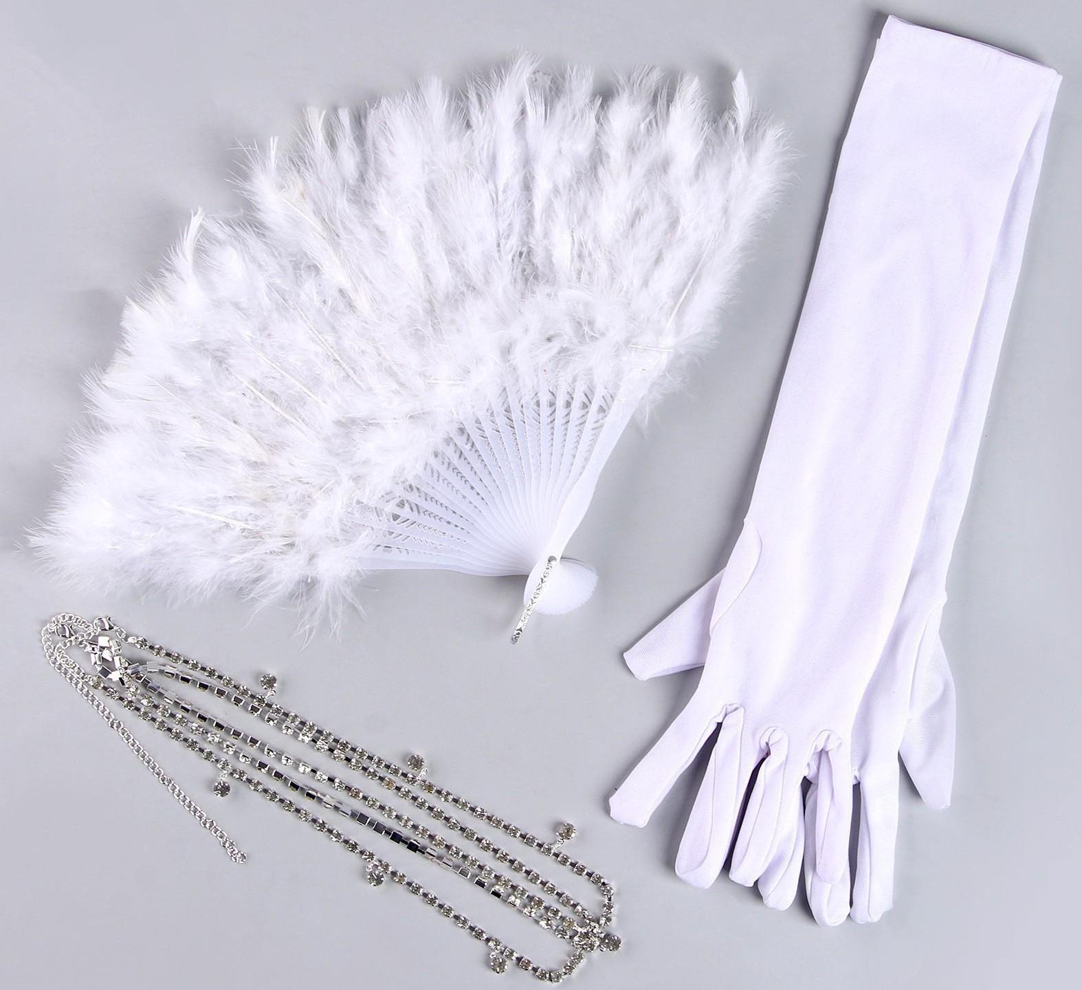 Карнавальный набор «Шик» (веер+перчатки+украшение на голову)