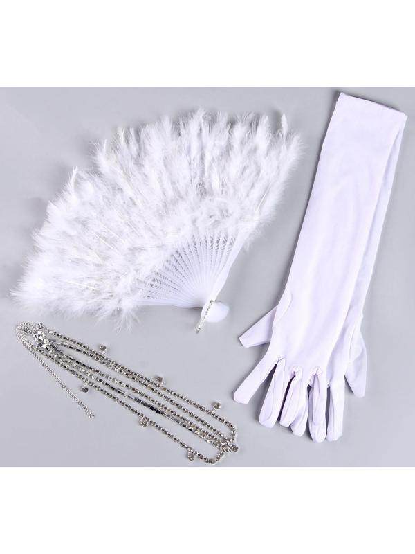 Карнавальный набор «Шик» (веер+перчатки+украшение на голову)