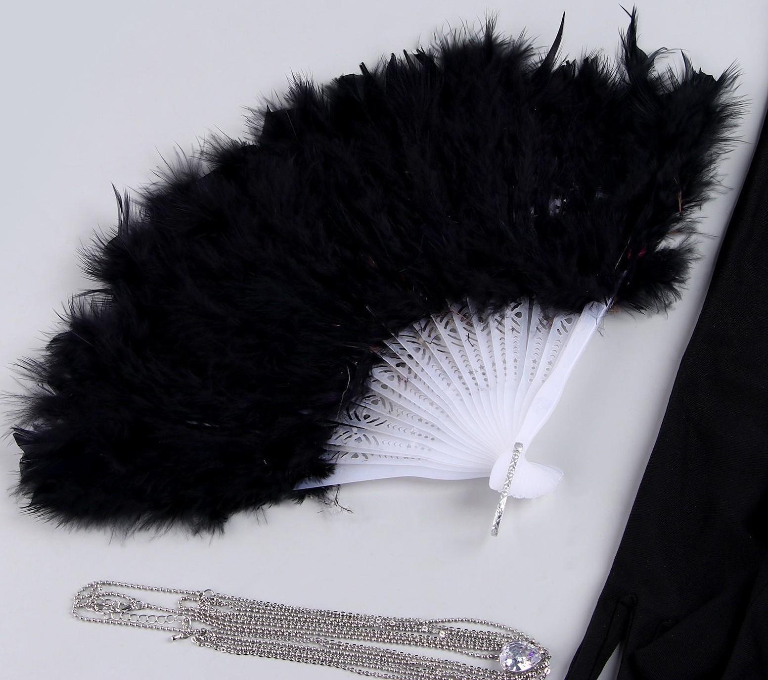 Карнавальный набор «Роскошь» (веер+перчатки+украшение на голову)