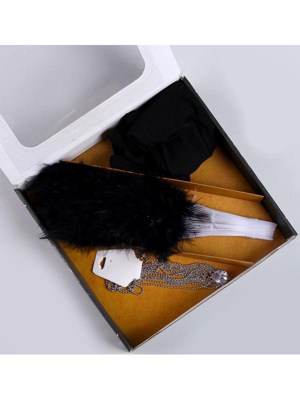 Карнавальный набор «Роскошь» (веер+перчатки+украшение на голову)