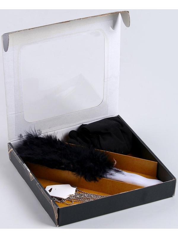 Карнавальный набор «Роскошь» (веер+перчатки+украшение на голову)