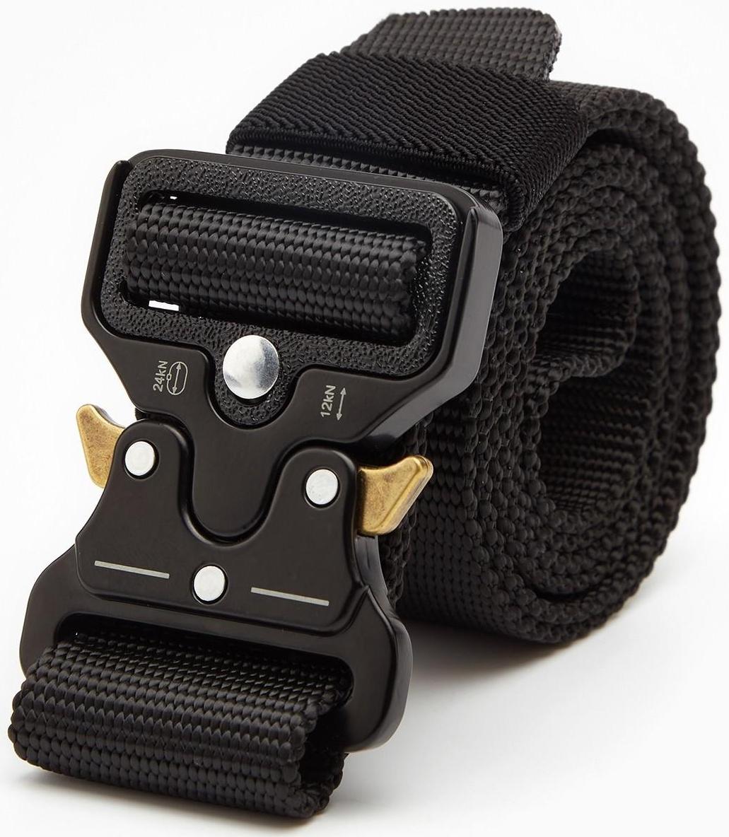 Ремень тактический, 125 см, ширина 3,7 см, черный