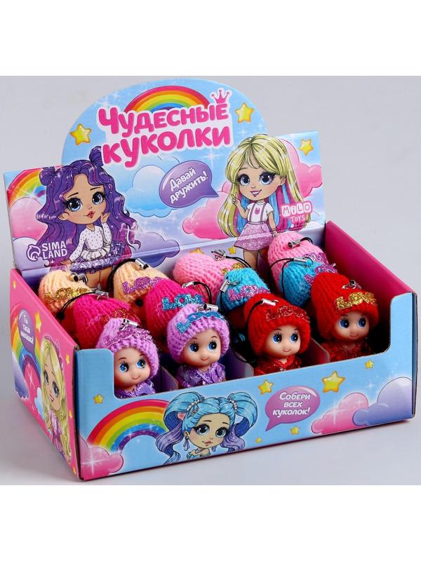 Кукла в шапочке и платье, 3 х 3 х 7 см, цвета микс