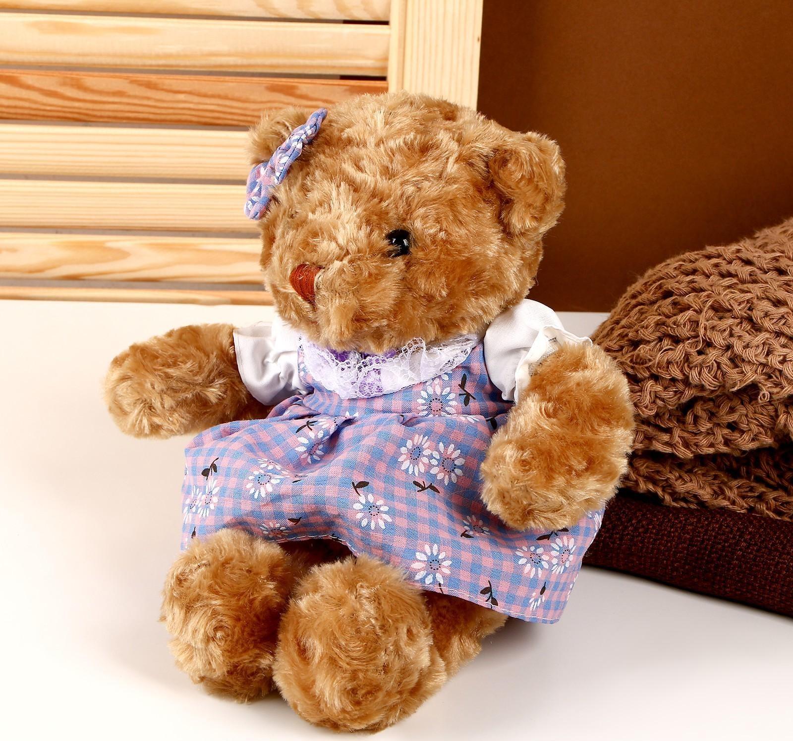 Мягкая игрушка «Мишка в платье», цвета МИКС