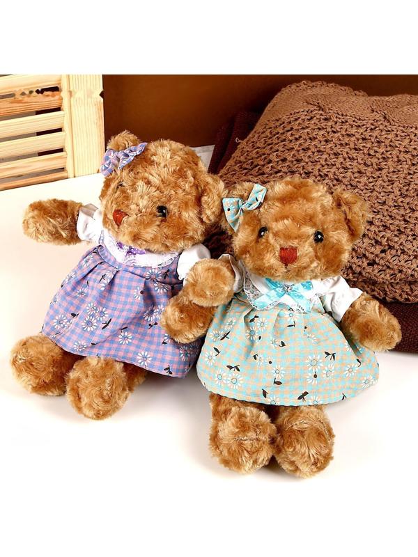 Мягкая игрушка «Мишка в платье», цвета МИКС