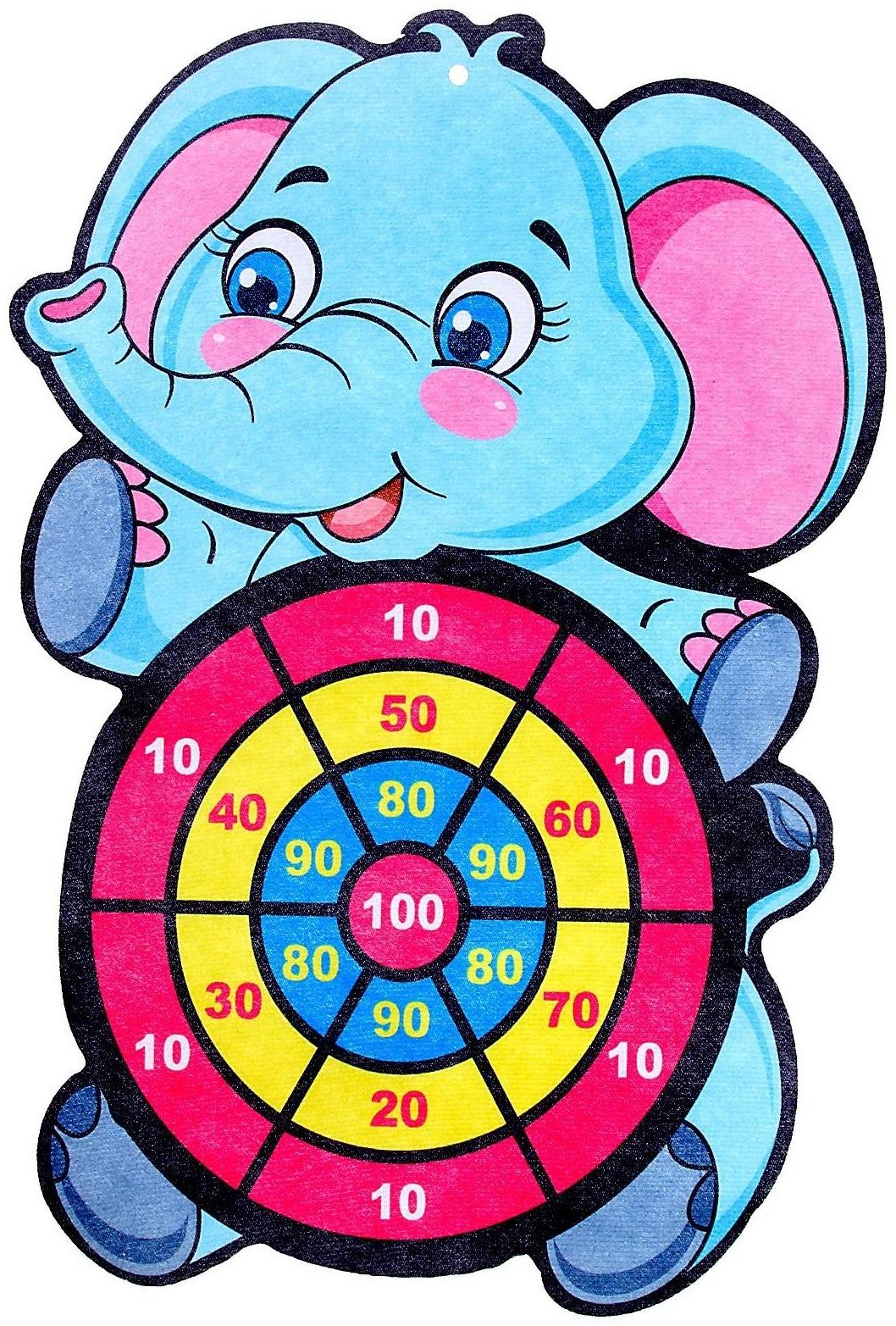 Дартс «Слоник», 6 шариков на липучках, лук для запуска