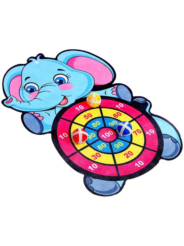 Дартс «Слоник», 6 шариков на липучках, лук для запуска