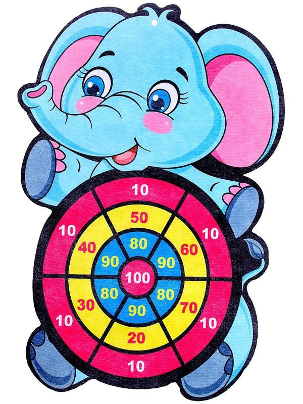 Дартс «Слоник», 6 шариков на липучках, лук для запуска