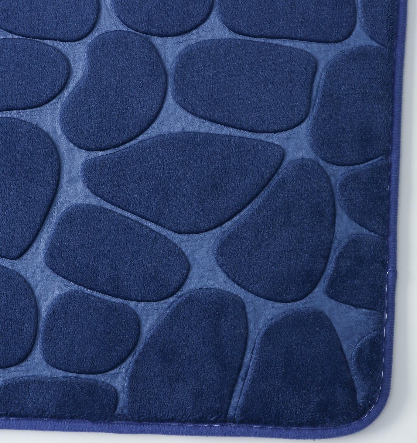 Коврик для дома с эффектом памяти SAVANNA Memory foam, 50×80 см, цвет тёмно-синий