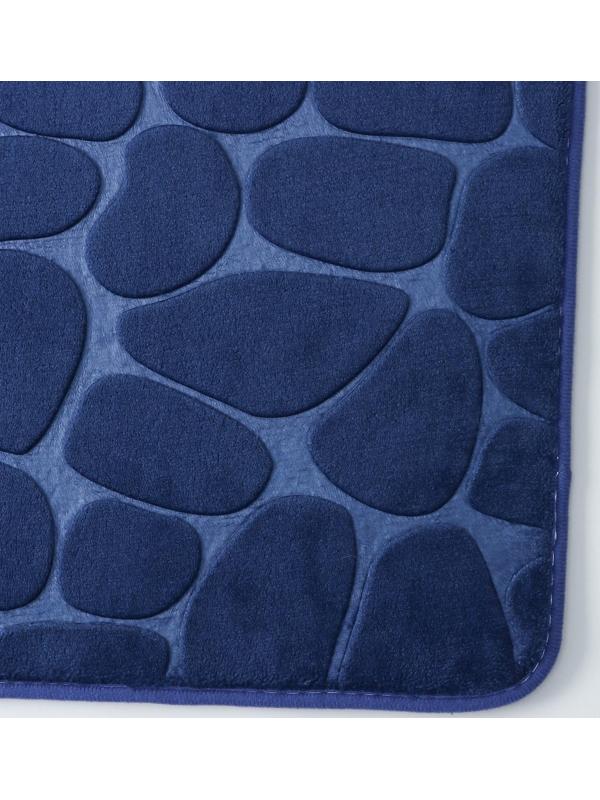 Коврик для дома с эффектом памяти SAVANNA Memory foam, 50×80 см, цвет тёмно-синий