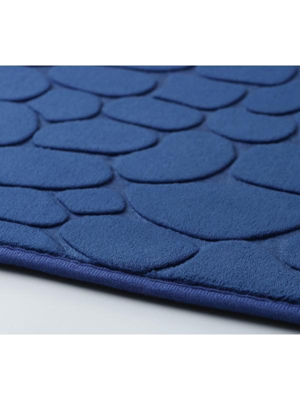 Коврик для дома с эффектом памяти SAVANNA Memory foam, 50×80 см, цвет тёмно-синий