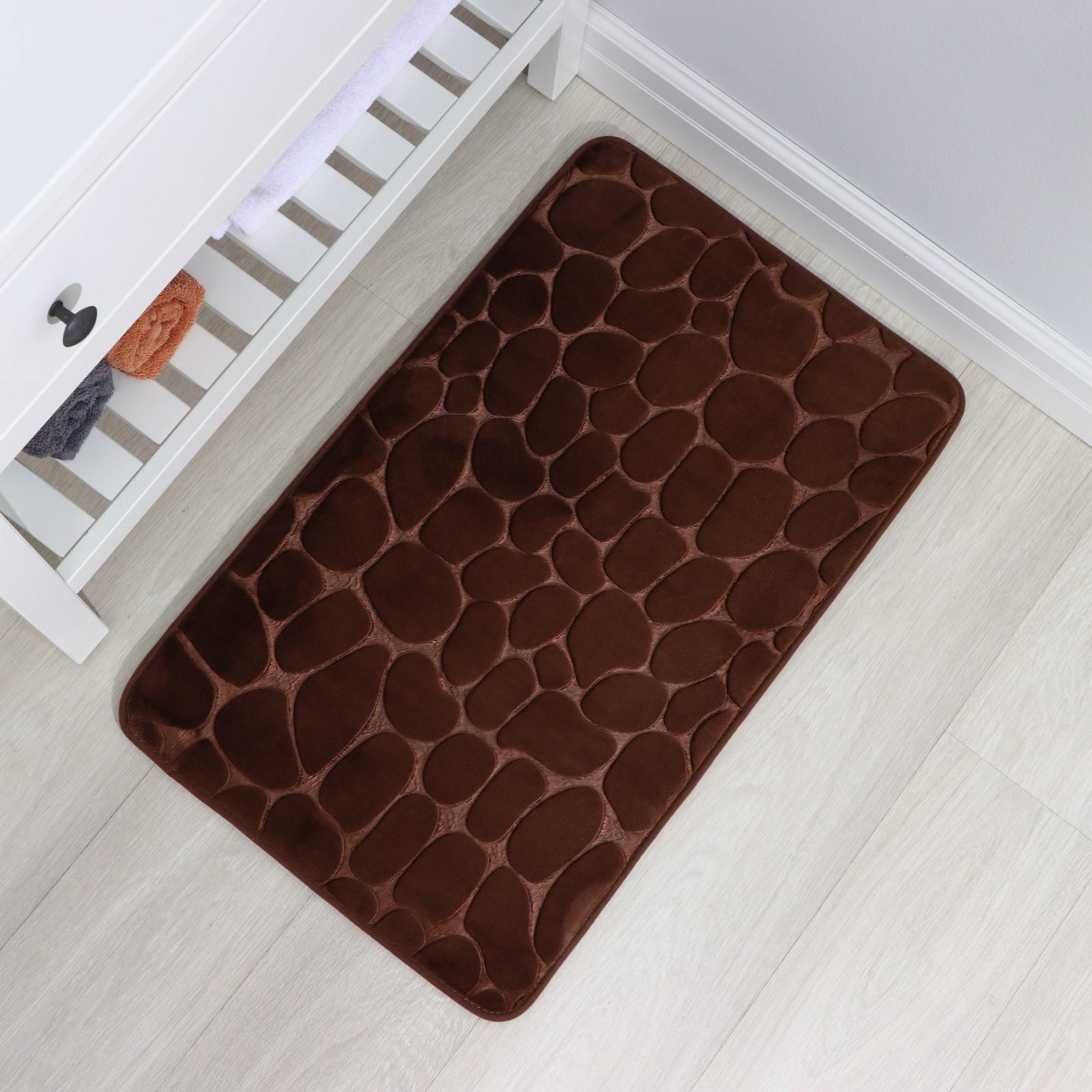 Коврик для дома с эффектом памяти SAVANNA Memory foam, 50×80 см, цвет коричневый