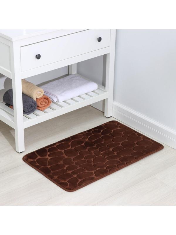 Коврик для дома с эффектом памяти SAVANNA Memory foam, 50×80 см, цвет коричневый