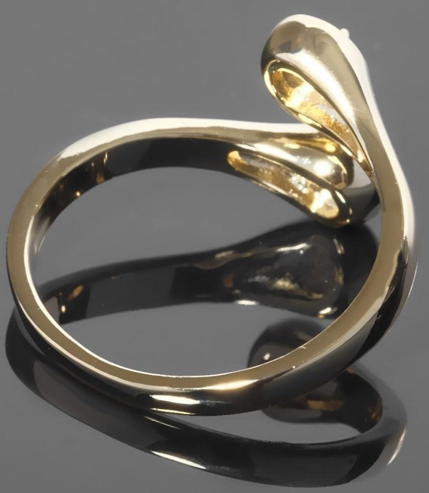 Основа для кольца родированная, 2 штифта, безразмерная, цвет золото