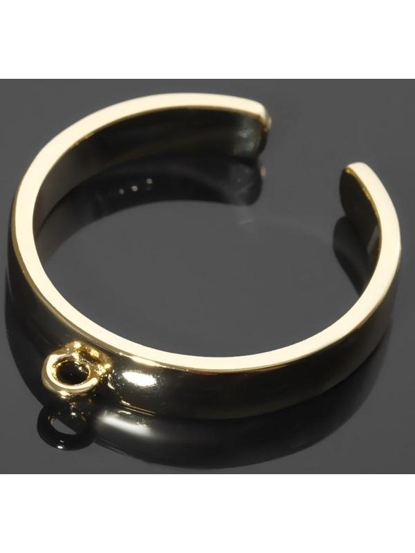 Основа для кольца родированная, 1 штифт, безразмерная, цвет золото