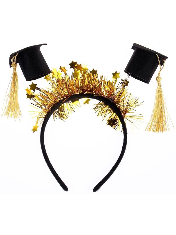Карнавальный ободок «Выпускник университета» с шапочками