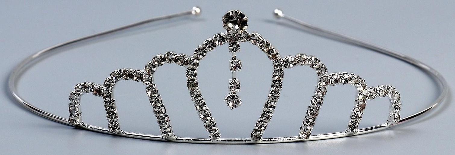 Карнавальный набор «Принцесса выпускного», 2 предмета: лента розовая + булавка, диадема