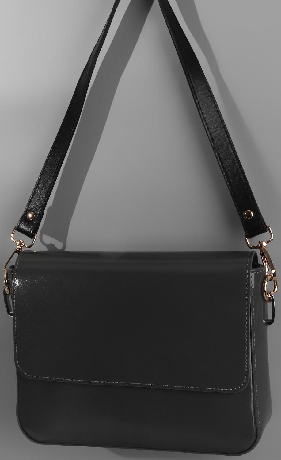 Ручка для сумки, с карабинами, 60 ± 1 см × 2 см, цвет чёрный