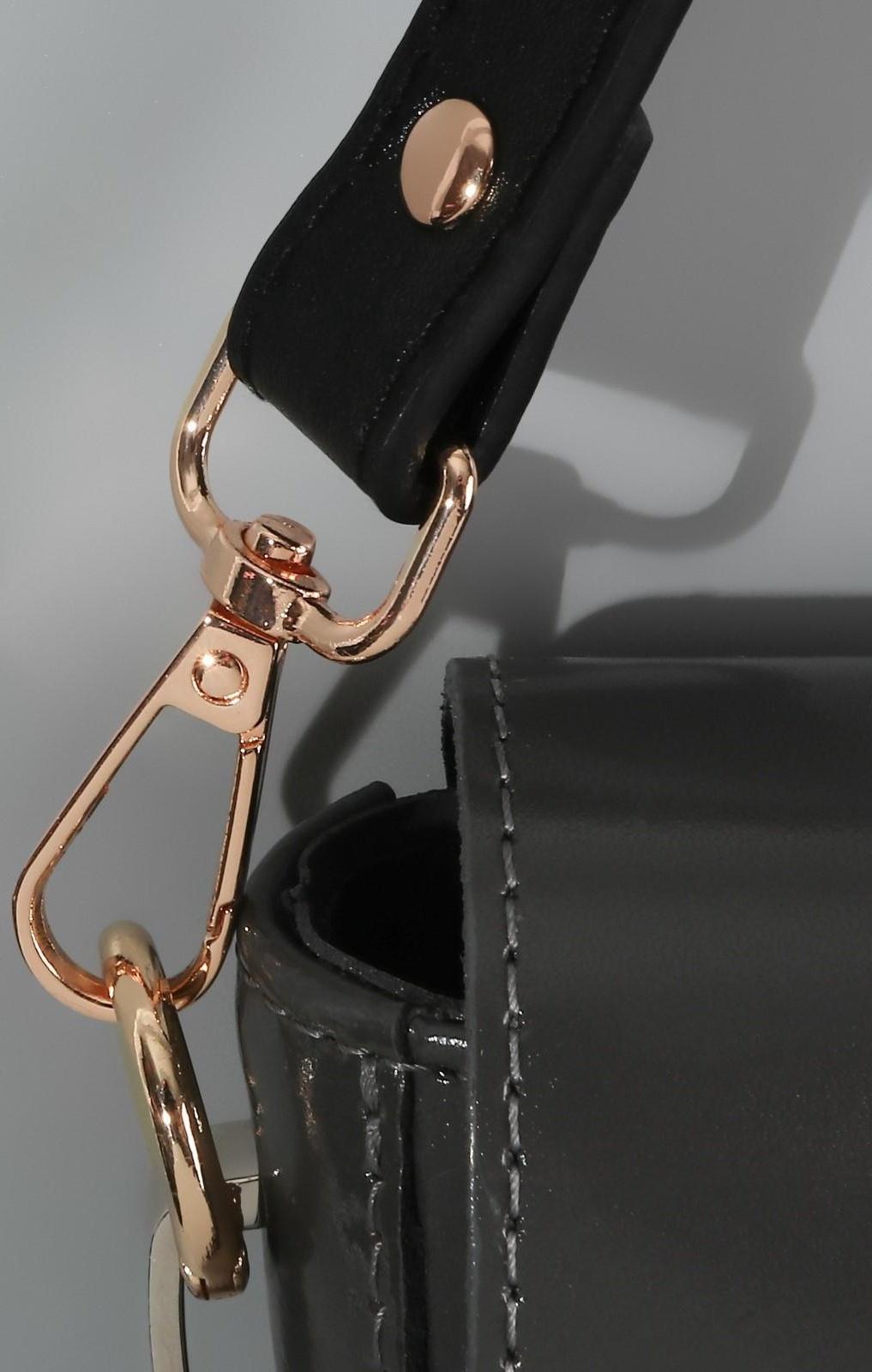 Ручка для сумки, с карабинами, 60 ± 1 см × 2 см, цвет чёрный