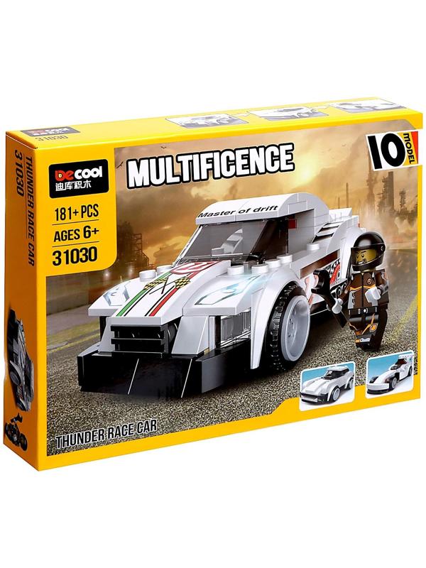 Конструктор блочный «Спорткар», 10 вариантов сборки, 181 деталь