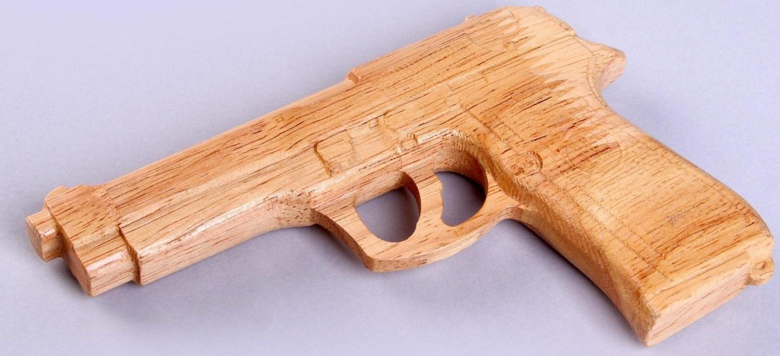 Детское деревянное оружие «Пистолет» 16,5 × 11 × 2 см