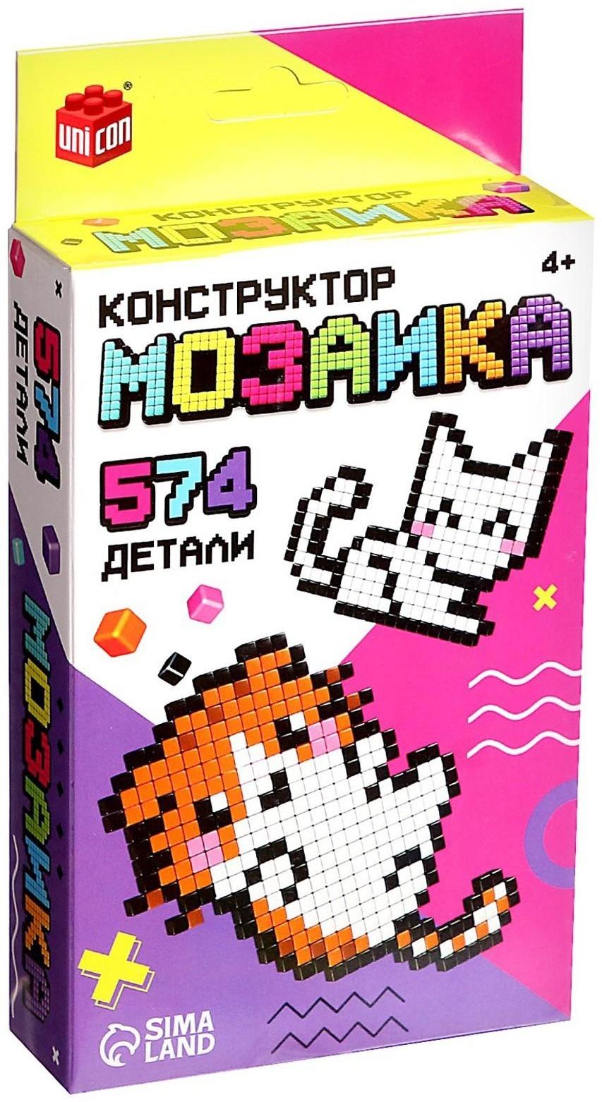 Конструктор мозаика «Pixi. Котики», 574 детали