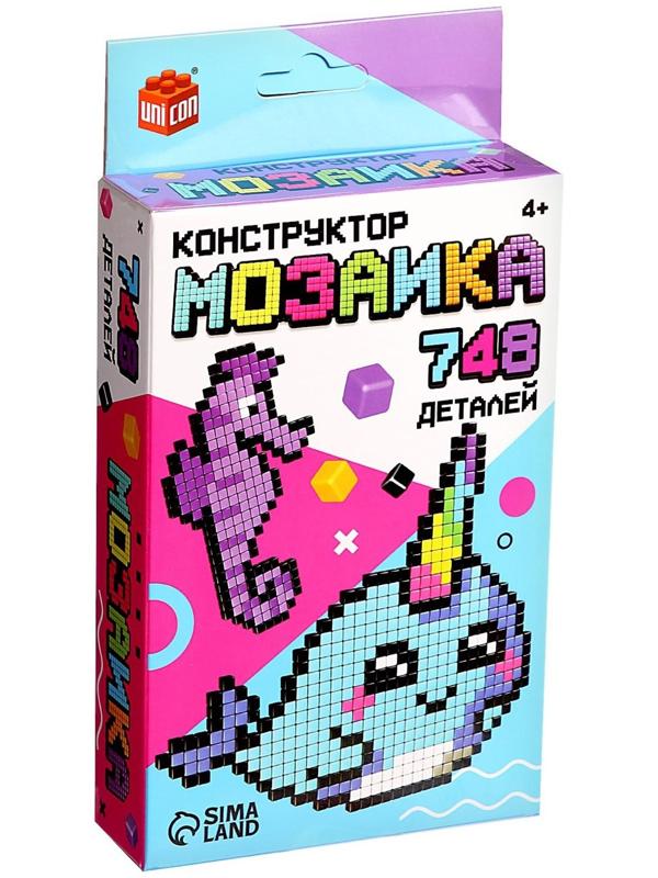 Конструктор мозаика «Pixi. Морские зверята», 748 деталей