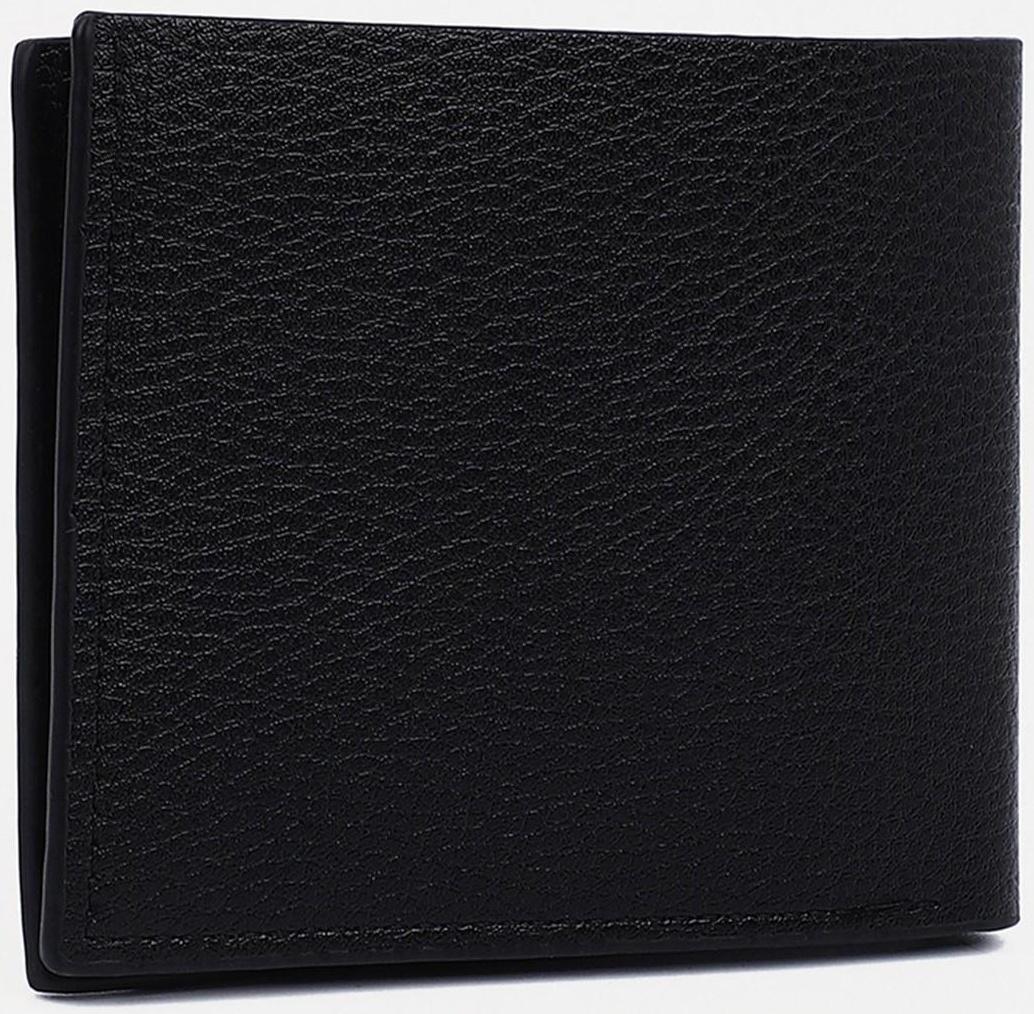 Портмоне без застёжки, отдел для монет, для карт, цвет чёрный