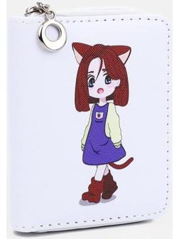 Кошелёк детский на молнии, цвет белый