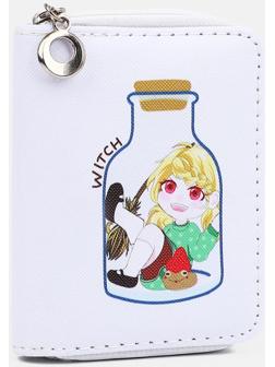 Кошелёк детский на молнии, цвет белый