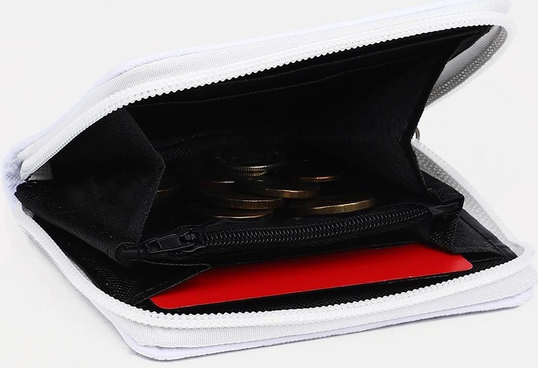 Кошелёк детский на молнии, цвет белый