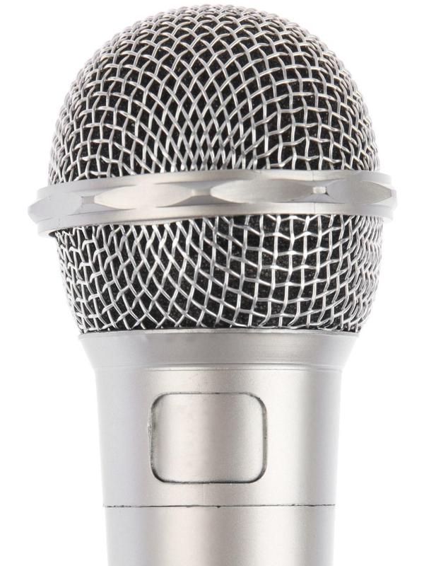 Микрофон для караоке G-105, проводной, 1.2 м, серебристый