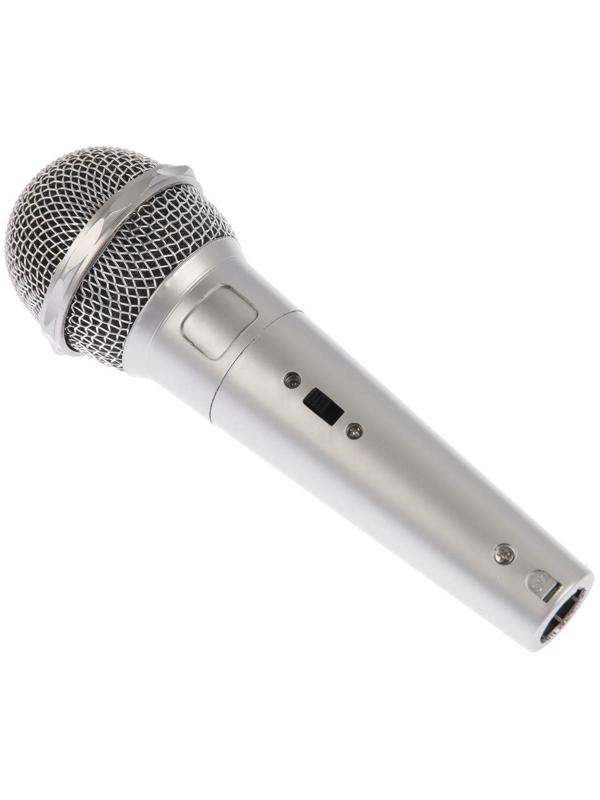 Микрофон для караоке G-105, проводной, 1.2 м, серебристый